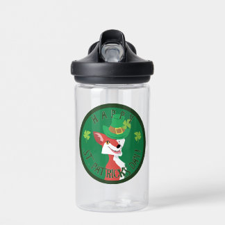 St. Patrick's Day Fox  Water Bottle