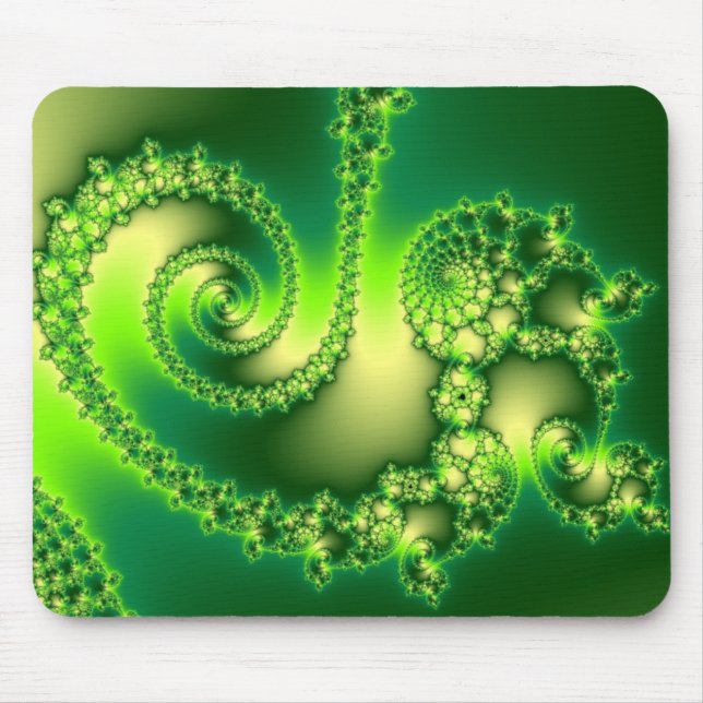 St. Patrick's Day Fractal Mouse Pad (Front)
