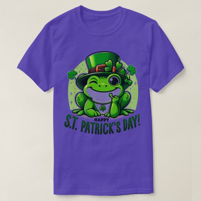 St Patricks Day Frog Face Saint Pattys Paddys Men  T-Shirt (Design Front)