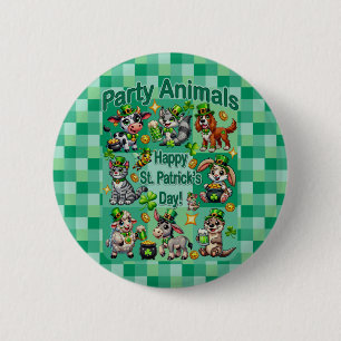 St. Patrick's Day Fun and Adorable "Party Animals" Button