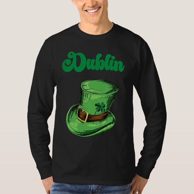 St Patrick's Day Fun Beer Drink Party Dublin Irlan T-Shirt (Front)