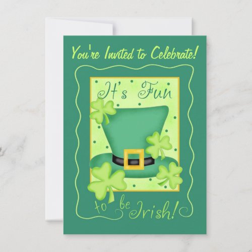 St Patricks Day Fun to be Irish Party Invitation