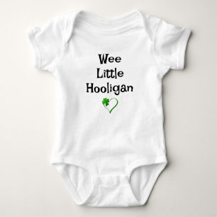 St. Patrick's Day Fun: Wee Little Hooligan  Baby Bodysuit