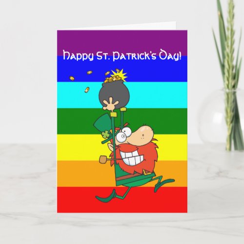 St Patricks Day funny Cartoon Personalized Card
