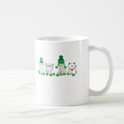 St patricks day funny cat saying my cat is my  co coffee mug