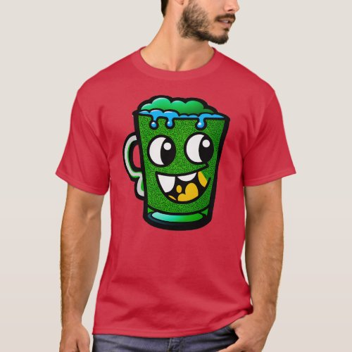 St Patricks Day Funny Green Beer Mug toon T_Shirt