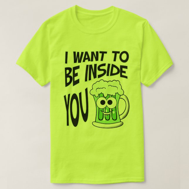 St. Patrick's Day Funny Green Beer T-Shirt (Design Front)