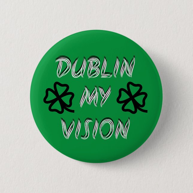 St. Patrick's Day Funny Humor Green Button (Front)