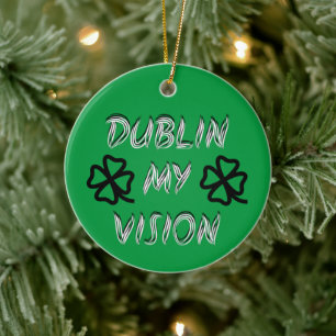 St. Patrick's Day Funny Humor Green Ceramic Ornament