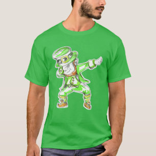St Patricks Day Funny Irish Dabbing Leprechaun Boy T-Shirt