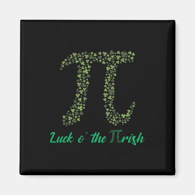 St Patricks Day Funny Pi Luck O' The Pi-rish Gifts Magnet (Front)