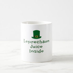 St. Patrick's Day, Funny Text Leprechaun Juice  Coffee Mug