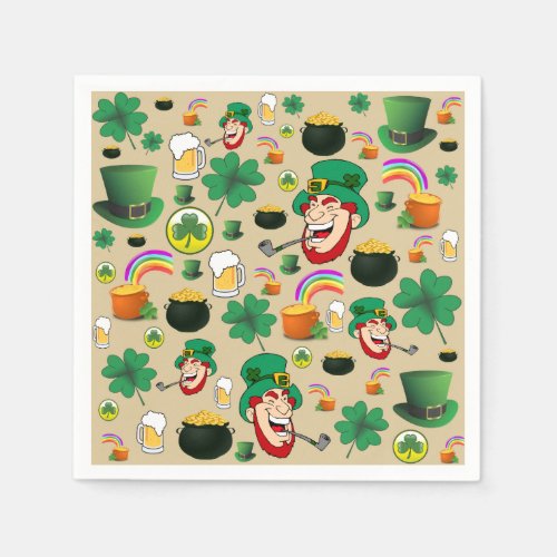 St Patricks Day Funtime Cocktail Napkins