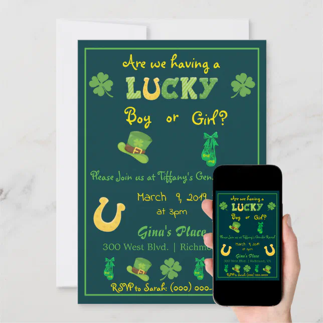 st pattys day gender reveal