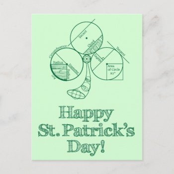 St. Patrick's Day Geometry Postcard by raginggerbils at Zazzle