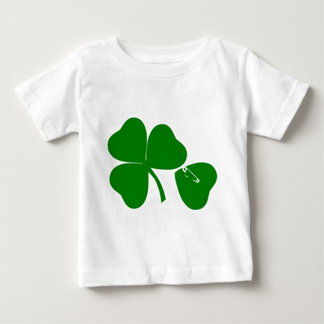 St Patrick's Day - Get Lucky 3 + 1 leaves = 4 Baby T-Shirt (Front)