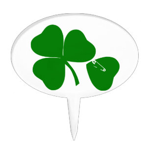 St Patrick's Day - Get Lucky 3 + 1 leaves = 4 Cake Topper