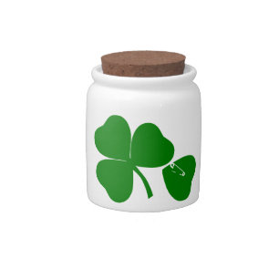 St Patrick's Day - Get Lucky 3 + 1 leaves = 4 Candy Jar