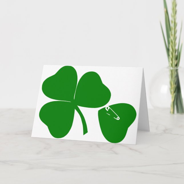 St Patrick's Day - Get Lucky 3 + 1 leaves = 4 H Card (Front)