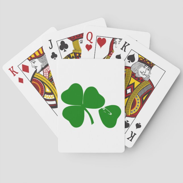 St Patrick's Day - Get Lucky 3 + 1 leaves = 4 Poker Cards (Back)