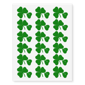 St Patrick's Day - Get Lucky 3 + 1 leaves = 4 X Temporary Tattoos