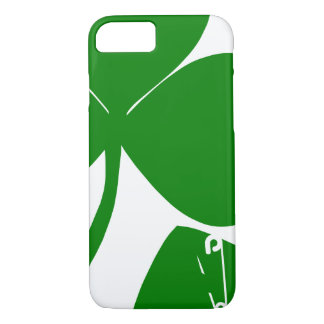 St Patrick's Day Get Lucky 3 leaves and Safety Pin iPhone 8/7 Case
