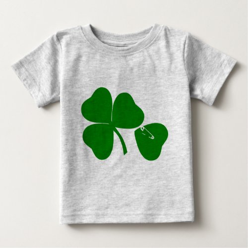St Patricks Day Get Lucky Safety Pin Baby Romper