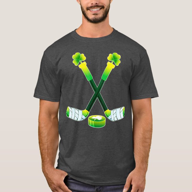St Patricks Day Gifts for Men Women Hockey T-Shirt (Front)