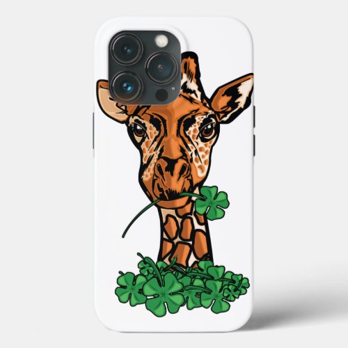 St Patricks Day Giraffe iPhone 13 Pro Case