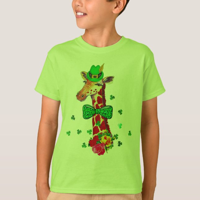 St. Patrick's Day Giraffe T-Shirt (Front)