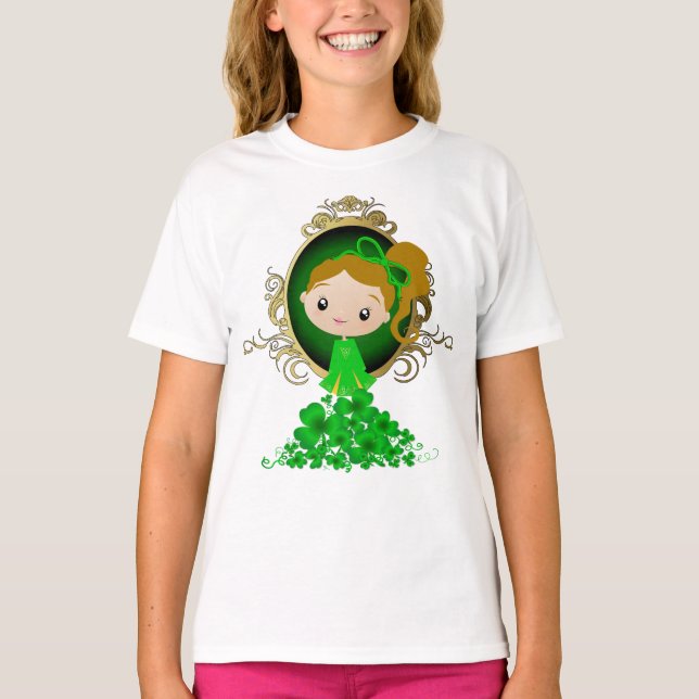 St Patrick's Day girl T-Shirt (Front)