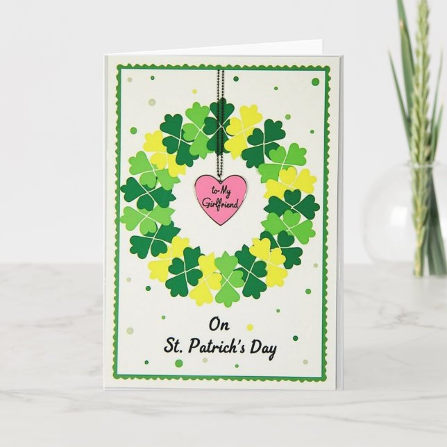 St Patricks Day Girlfriend Card (Front)