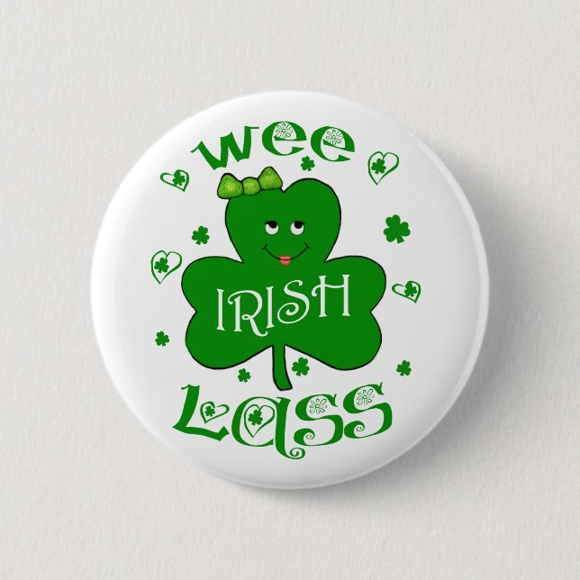 St. Patrick's Day Girl's Button (Front)