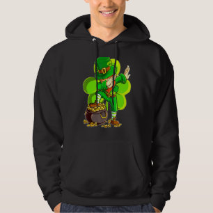 St Patricks Day Girls Dabbing Leprechaun Lepricorn Hoodie