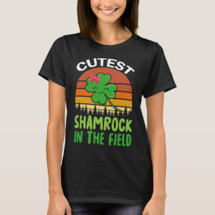 St Patricks Day Girls Toddler Cutest Shamrock In T T-Shirt