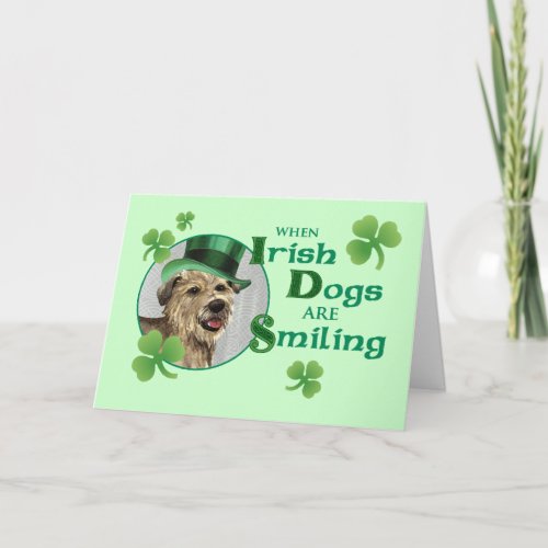 St Patricks Day Glen of Imaal Terrier Card