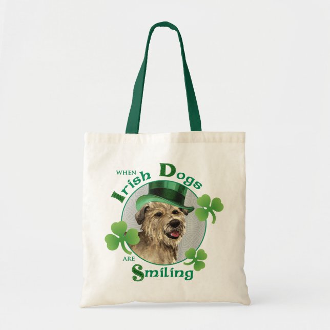 St. Patrick's Day Glen of Imaal Terrier Tote Bag (Front)