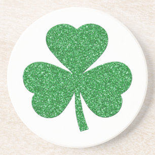 St. Patrick's Day Glitter Shamrock Coaster