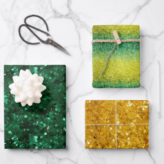 St. Patrick's Day Glitter Wrapping Paper Sheets