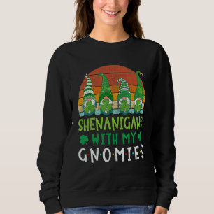 St Patricks Day Gnome Let Shenanigans Begin Shamro Sweatshirt