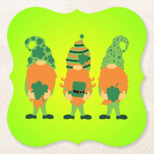 St. Patrick's Day Gnomes-59065 Paper Coaster