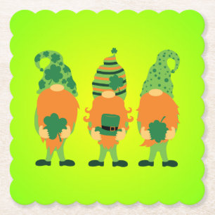 St. Patrick's Day Gnomes-59065 Paper Coaster