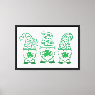 St. Patrick's Day Gnomes-60682 Canvas Print
