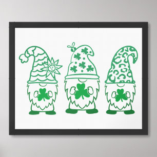 St. Patrick's Day Gnomes-67845 Framed Art
