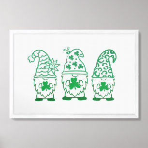 St. Patrick's Day Gnomes-67845 Framed Art