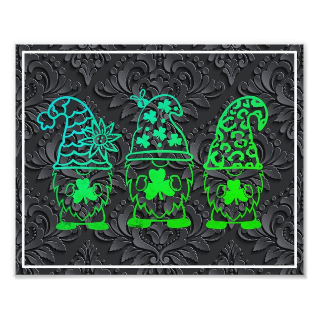 St. Patrick's Day Gnomes-67845 Photo Print (Front)