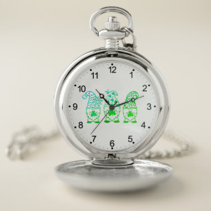 St. Patrick's Day Gnomes-67845 Pocket Watch