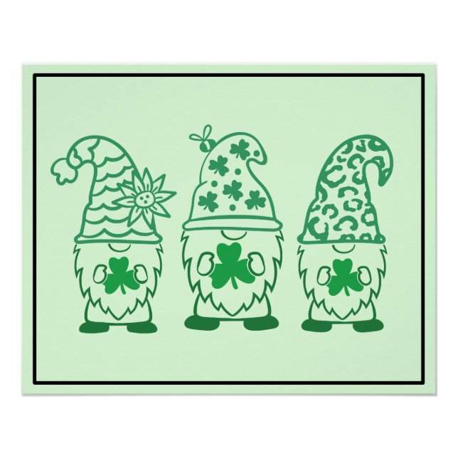 St. Patrick's Day Gnomes-67845 Poster (Front)