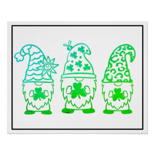 St. Patrick's Day Gnomes-67845 Poster