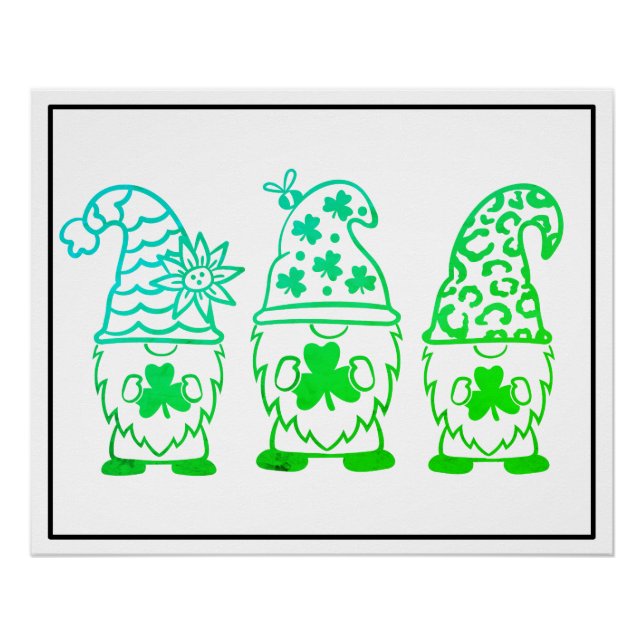 St. Patrick's Day Gnomes-67845 Poster (Front)